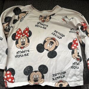 Disney Cream and Red Minnie Mouse Shirt